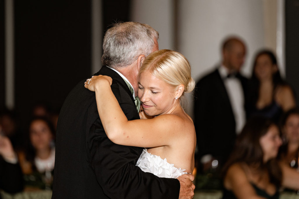 Bride and father of the bride first dance